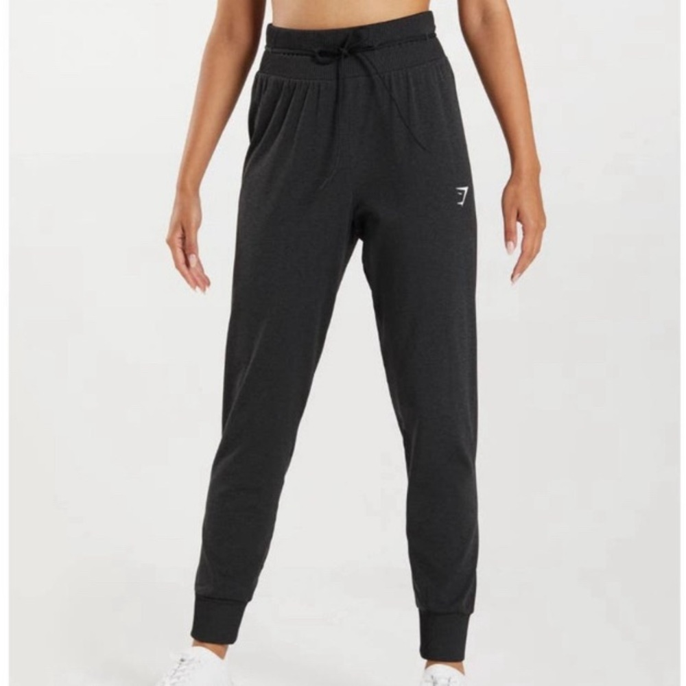Gymshark Vital Seamless Joggers S  Black Gray‎ Small Drawstring